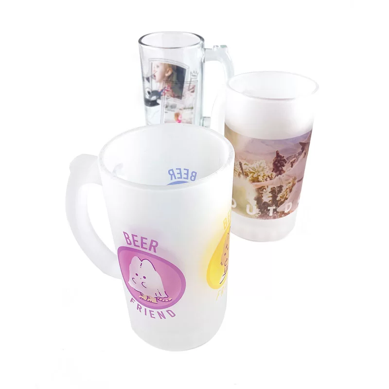 ビールジョッキ500ml（クリア、フロスト） | オリジナルグッズOEM